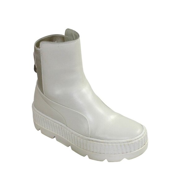Puma Fenty Rihanna Chelsea Vanilla Ice Leather Platform Chunky Combat Boot SZ 7 - Picture 7 of 10